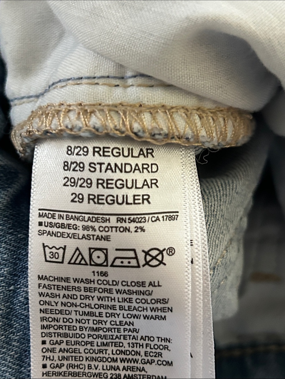 GAP High Rise Wide Leg Crop Light Blue Jeans 8/29R - Picture 4 of 4